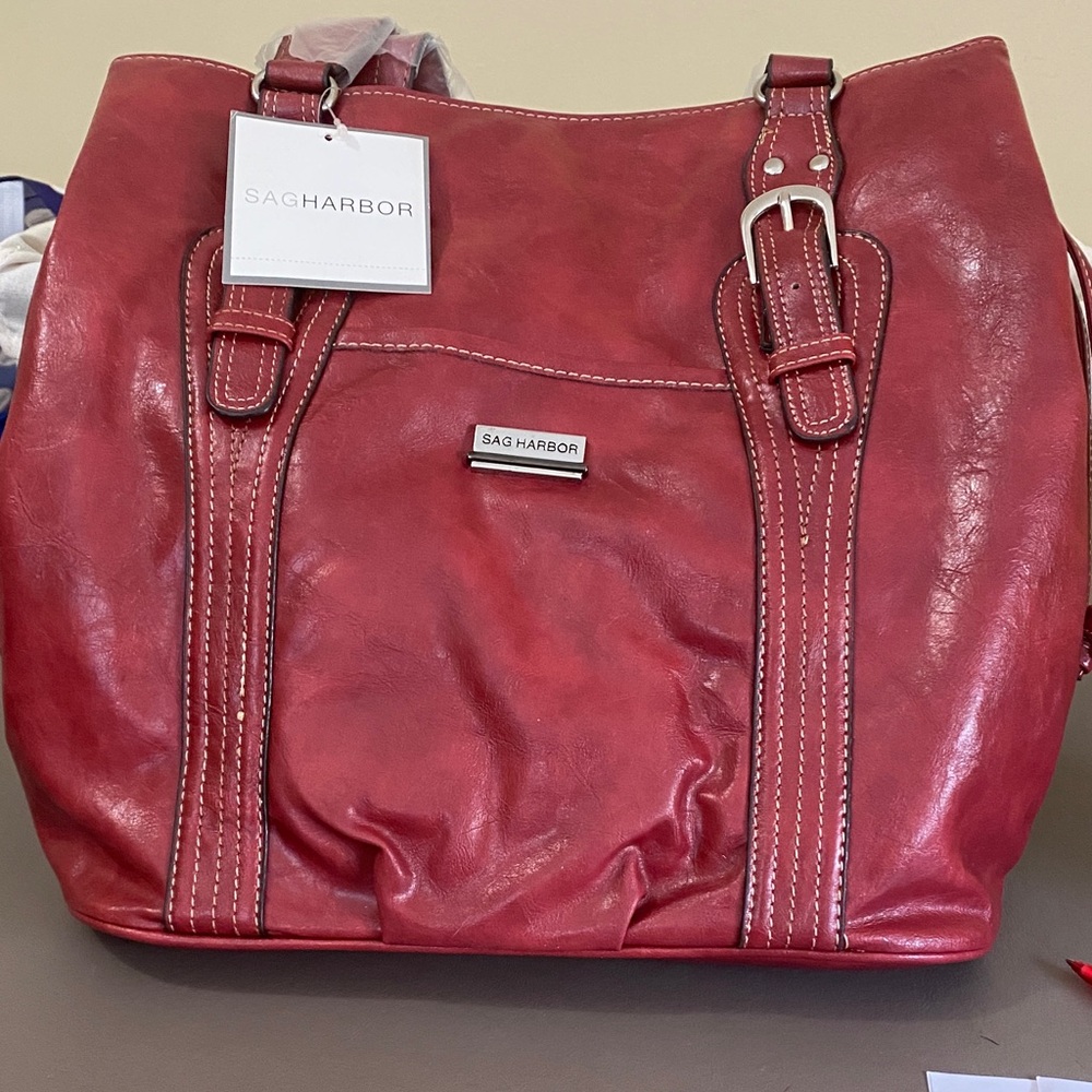 Sag Harbor Cherry Red Tote Bag